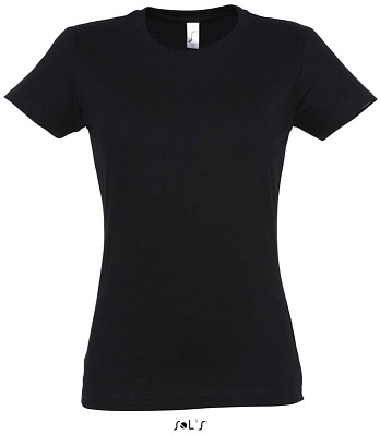 Фуфайка (футболка) IMPERIAL женская,Глубокий черный М (Глубокий черный)