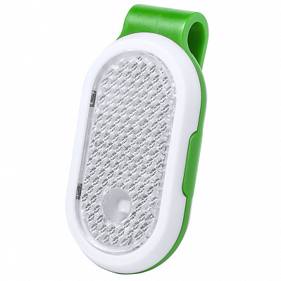 Светоотражатель с фонариком на клипсе HESPAR (Зеленый)