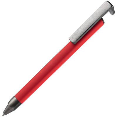 Ручка шариковая Standic с подставкой для телефона, красная (Красный)