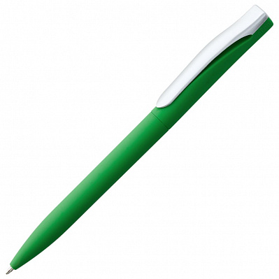 Ручка шариковая Pin Soft Touch, зеленая (Зеленый)