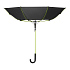 Зонт-трость Квантум (Quantum), черный/салатовый - Фото 5