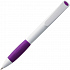 Ручка шариковая Grip, белая с фиолетовым - Фото 3