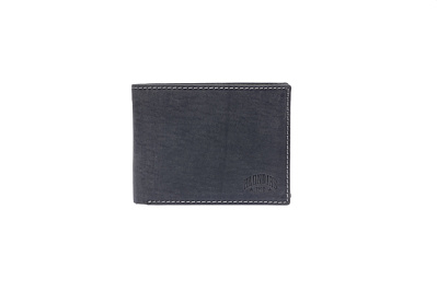 Бумажник KLONDIKE Yukon, натуральная кожа в черном цвете, 10,5 х 2,5 х 9 см (Черный)