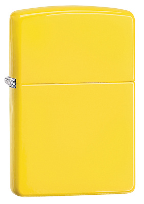 Зажигалка ZIPPO Classic с покрытием Lemon™, латунь/сталь, жёлтая, матовая, 38x13x57 мм (Желтый)