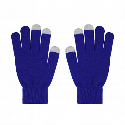 Перчатки женские для работы с сенсорными экранами, синие#  (Синий)