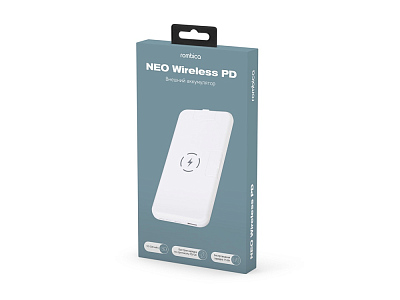 Внешний беспроводной аккумулятор NEO Wireless PD, 10000 mAh