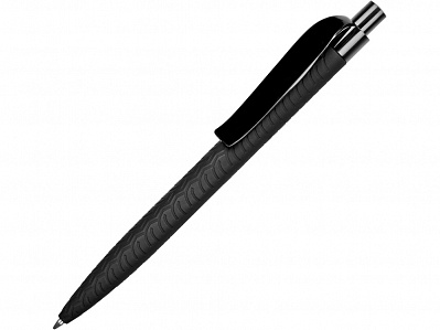 Ручка пластиковая шариковая Prodir QS 03 PRP с рисунком протектор шины софт-тач PRP (Черный)