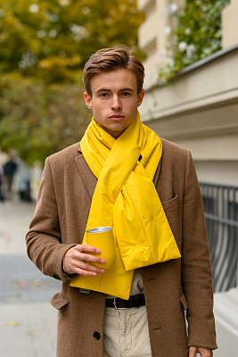 Шарф Bubble, стёганый (желтый)