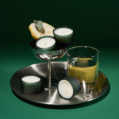 Набор ароматических свечей Сенто (Sento), зеленый