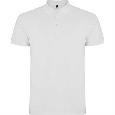 Футболка поло STAR мужская, БЕЛЫЙ 2XL (Белый)