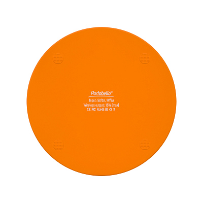 Беспроводное зарядное устройство с подсветкой 15W Auris, оранжевое