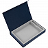 Коробка Silk с ложементом под ежедневник 15х21 и ручку, синяя - Фото 1