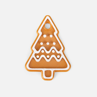 Мини-подвеска «Пряник» 3D-печать на заказ елочка