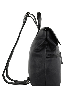 Рюкзак женский KLONDIKE GOLD «Miki», натуральная кожа в черном цвете, 39 х 32 х 14,5 см