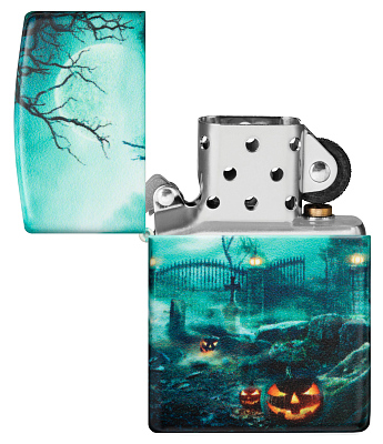 Зажигалка ZIPPO Graveyard с покрытием 540 Matte, латунь/сталь, разноцветная, 38x13x57 мм