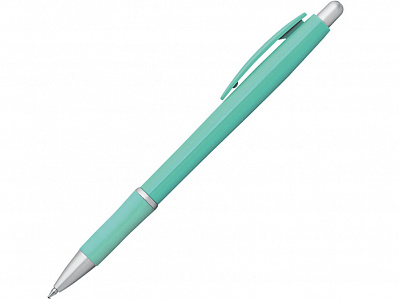 Шариковая ручка с противоскользящим покрытием OCTAVIO (Бирюзовый)