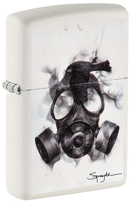 Зажигалка ZIPPO Spazuk с покрытием White Matte, латунь/сталь, белая, 38x13x57 мм (Белый)