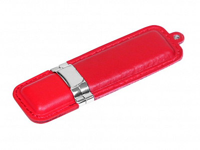 USB 2.0- флешка на 32 Гб классической прямоугольной формы (Красный/серебристый)