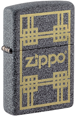 Зажигалка ZIPPO с покрытием Iron Stone, латунь/сталь, серая, матовая, 38x13x57 мм (Серый)