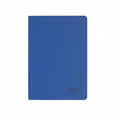 Ежедневник недатированный "Болонья", гибкая обложка с тиснением, покрытие soft touch, формат А5  (Синий)