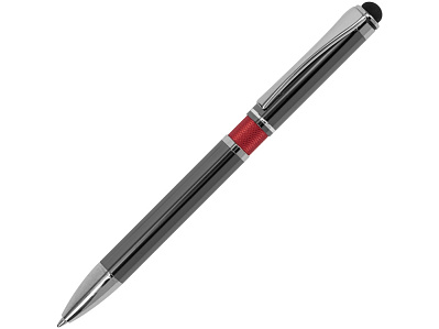 Ручка металлическая шариковая Isabella (Темно-серый/красный)