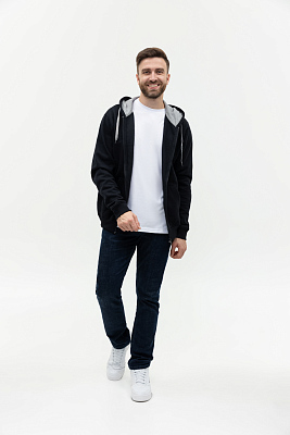 Толстовка мужская STAN с капюшоном на молнии футер с начёсом 280, 17