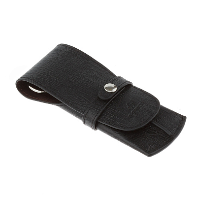 Мужской набор DEWAL для бороды, усов и ногтей серии "FOR MEN", 4пр. Футляр: натур.кожа, цвет черный