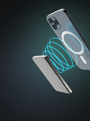 Беспроводной магнитный ПЗУ Olmio QM-15, темно-серый