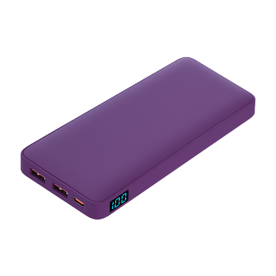Внешний аккумулятор с подсветкой Анкор Плюс PD (Ancor PD Plus) 10000 mAh  (Фиолетовый)