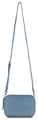 Сумка кросс-боди женская BUGATTI Almata, голубая, полиуретан, 21,5х6х15 см