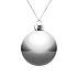 Елочный шар Finery Gloss, 8 см, глянцевый серебристый - Фото 1