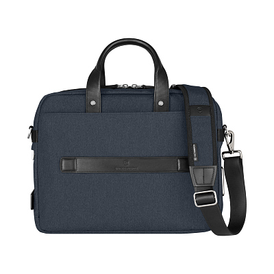 Портфель VICTORINOX Architecture Urban2 Briefcase 15'', синий, полиэстер/кожа, 42x13x31 см, 16 л