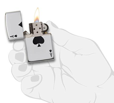 Зажигалка ZIPPO Сlassic с покрытием High Polish Chrome, латунь/сталь, серебристая, 38x13x57 мм