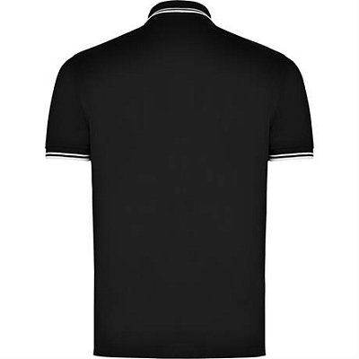 Футболка поло MONTREAL мужская, ЧЕРНЫЙ/БЕЛЫЙ 2XL
