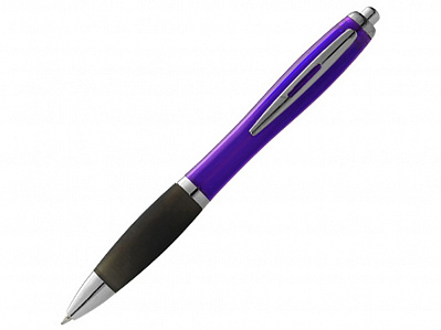 Ручка пластиковая шариковая Nash (Пурпурный/черный/серебристый)