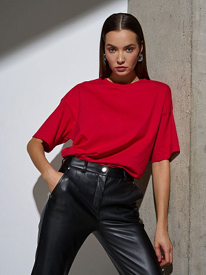 Футболка Oversize Premium, красная (Красный)
