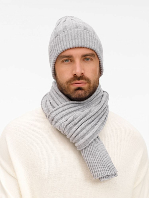 Шарф Bellish, светло-серый меланж