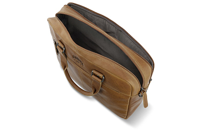 Портфель KLONDIKE GOLD «Brian», натуральная кожа в коньячном цвете, 38,5 х 29 х 9 см