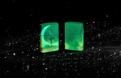 Зажигалка ZIPPO Mythological с покрытием Glow In The Dark Green, латунь/сталь, черная, 38x13x57 мм
