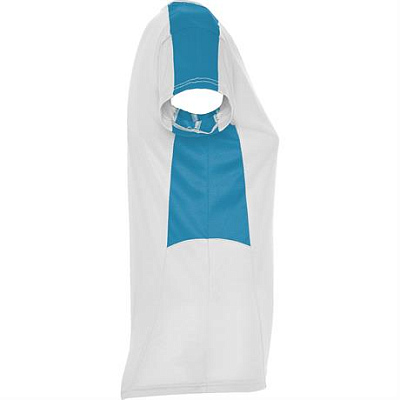 Спортивная футболка SUZUKA женская, БЕЛЫЙ/БИРЮЗОВЫЙ 2XL