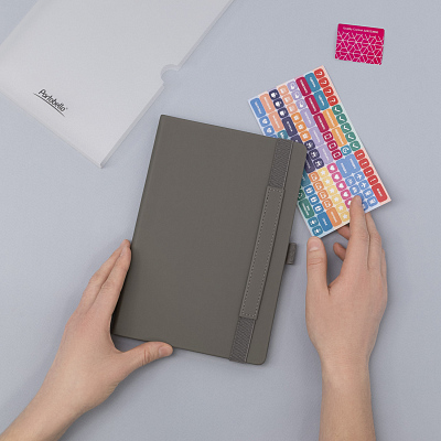 Ежедневник Альфа (Alpha) недатированный, серый/бирюзовый