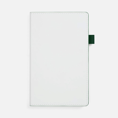 Ежедневник White Shall, недатированный, бело-зеленый