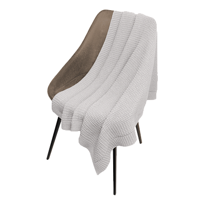 Плед Мальта Софт (Malta Soft) вязаный, 160*90 см  (Серый)