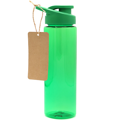 Пластиковая бутылка Ronny To Go с биркой, зелёная