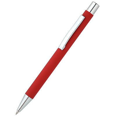 Ручка металлическая Rebecca софт-тач, светло-красная (Светло-красный)