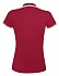 Рубашка поло женская Pasadena Women 200 с контрастной отделкой, красная с белым - Фото 2