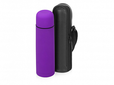 Термос Ямал Soft Touch с чехлом (Фиолетовый матовый)