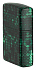 Зажигалка ZIPPO Pattern с покрытием Glow In The Dark Green, латунь/сталь, черно-зеленая, 38x13x57 мм - Фото 8