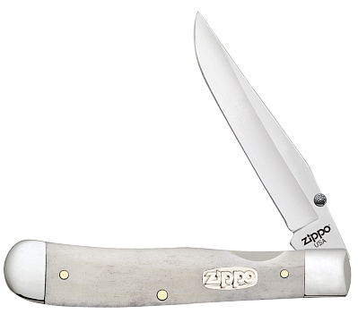 Нож перочинный ZIPPO Smooth Natural Bone Trapperlock 105 мм цвет слоновой кости
