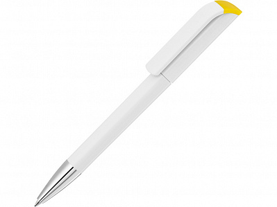 Ручка пластиковая шариковая Effect SI (Белый/желтый)